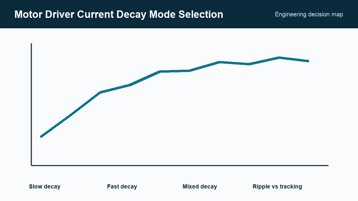 Winding-current waveforms under slow, fast, and mixed decay