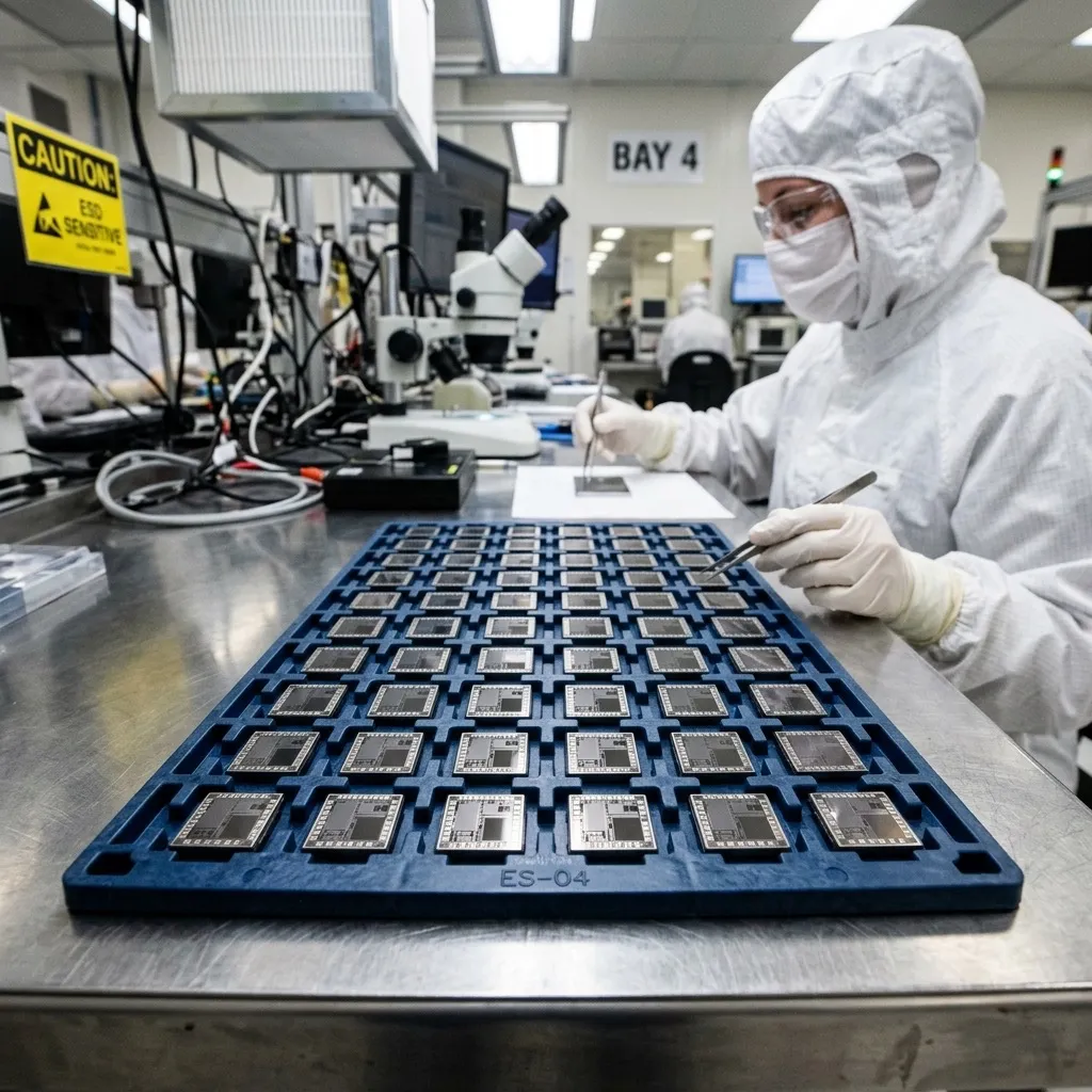 Bare die unpackaged silicon wafer shipping handling and storage with vacuum-sealed moisture barrier packaging for procurement
