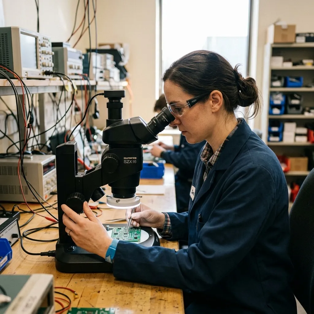 Electronic component counterfeit detection with X-ray inspection and authenticity verification for semiconductor procurement quality assurance