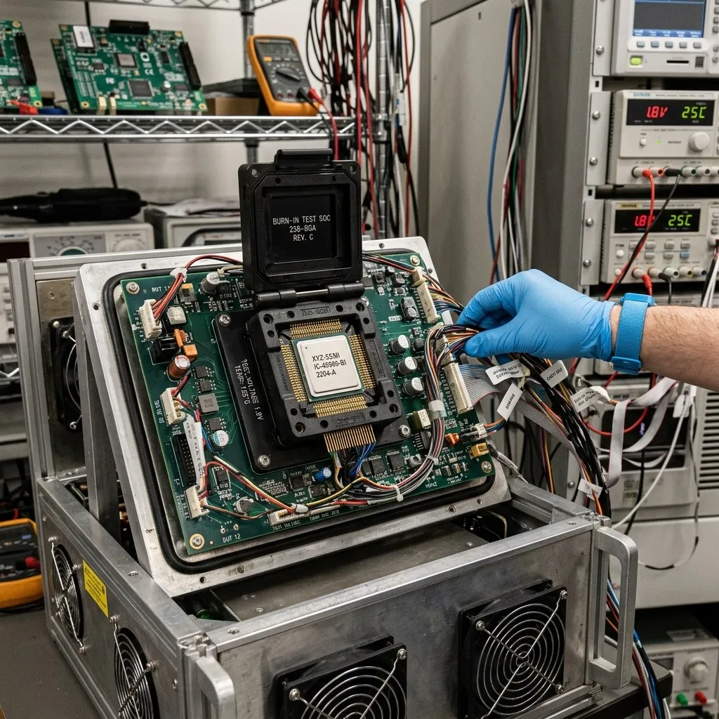 IC test and burn-in socket for AI GPU semiconductor validation with high-temperature BGA elastomer contact technology in 2026
