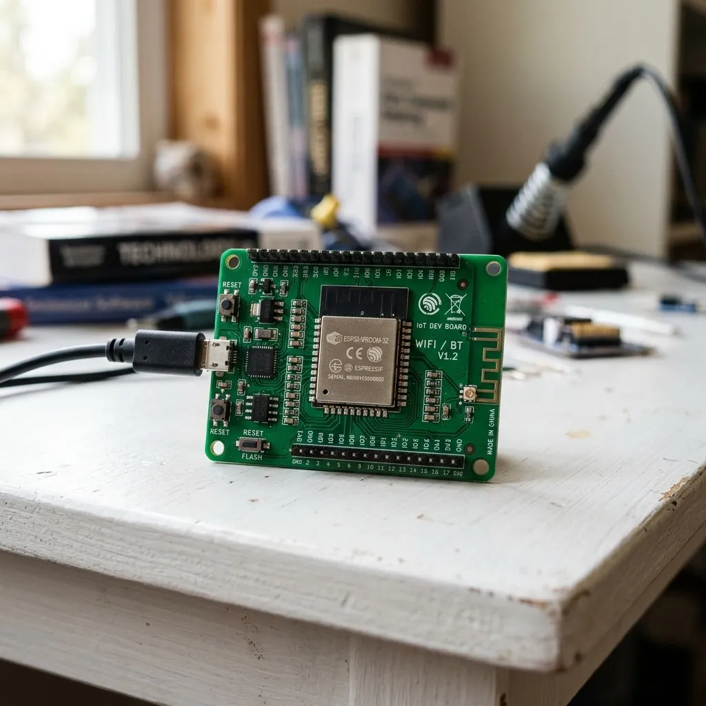IoT microcontroller chip comparison showing Espressif ESP32 STM32 nRF52 series for volume procurement and wireless connectivity in 2026