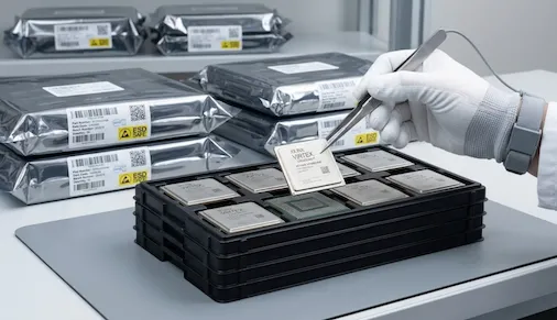 High-reliability MCU tray with laser-etched marking verification under ISO 9001:2015 quality protocols — SupplyICs Stock