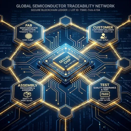 Securing semiconductor supply chain through digital traceability network